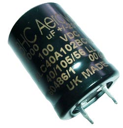 1000uF 100V Radial Snap In Electrolytic Capacitor BHC Aerovox ALC40A102BC100