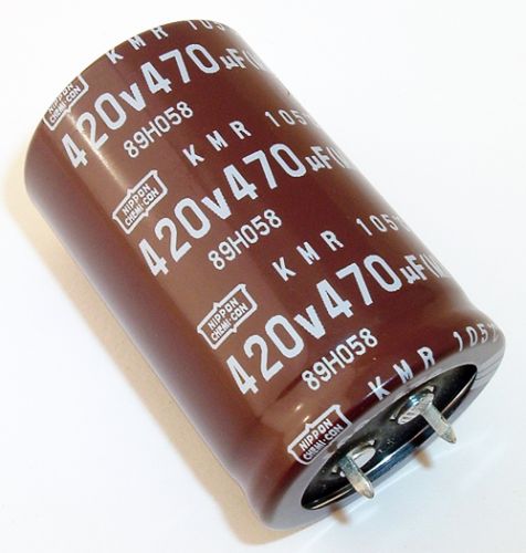 470uF 420V Snap In Radial Electrolytic Capacitor Nippon Chemi 