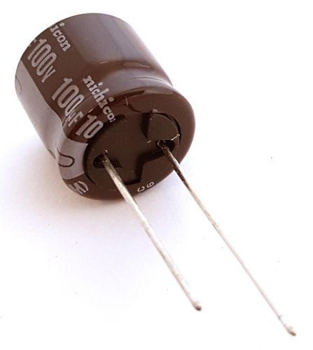 100uF 100V Radial Electrolytic Capacitor Nichicon® UPJ2A101MDH6