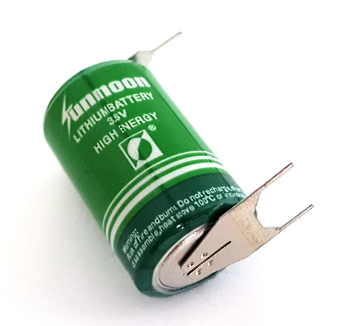 ER14250 3.6V Lithium Thionyl Chloride Bobbin Battery w/Leads