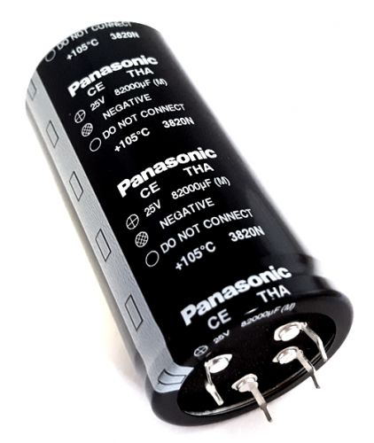 82,000uF 25V Radial Snap In Electrolytic Capacitor Panasonic